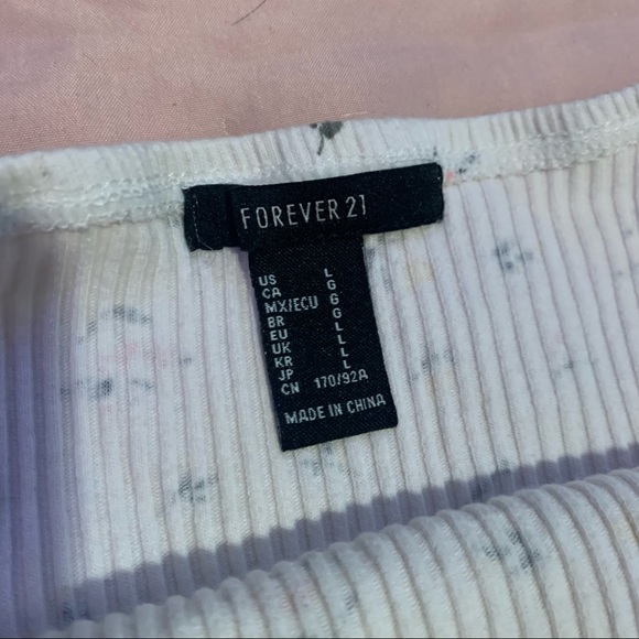 Forever 21 White Flower Lace Tube Top - Picture 2 of 6